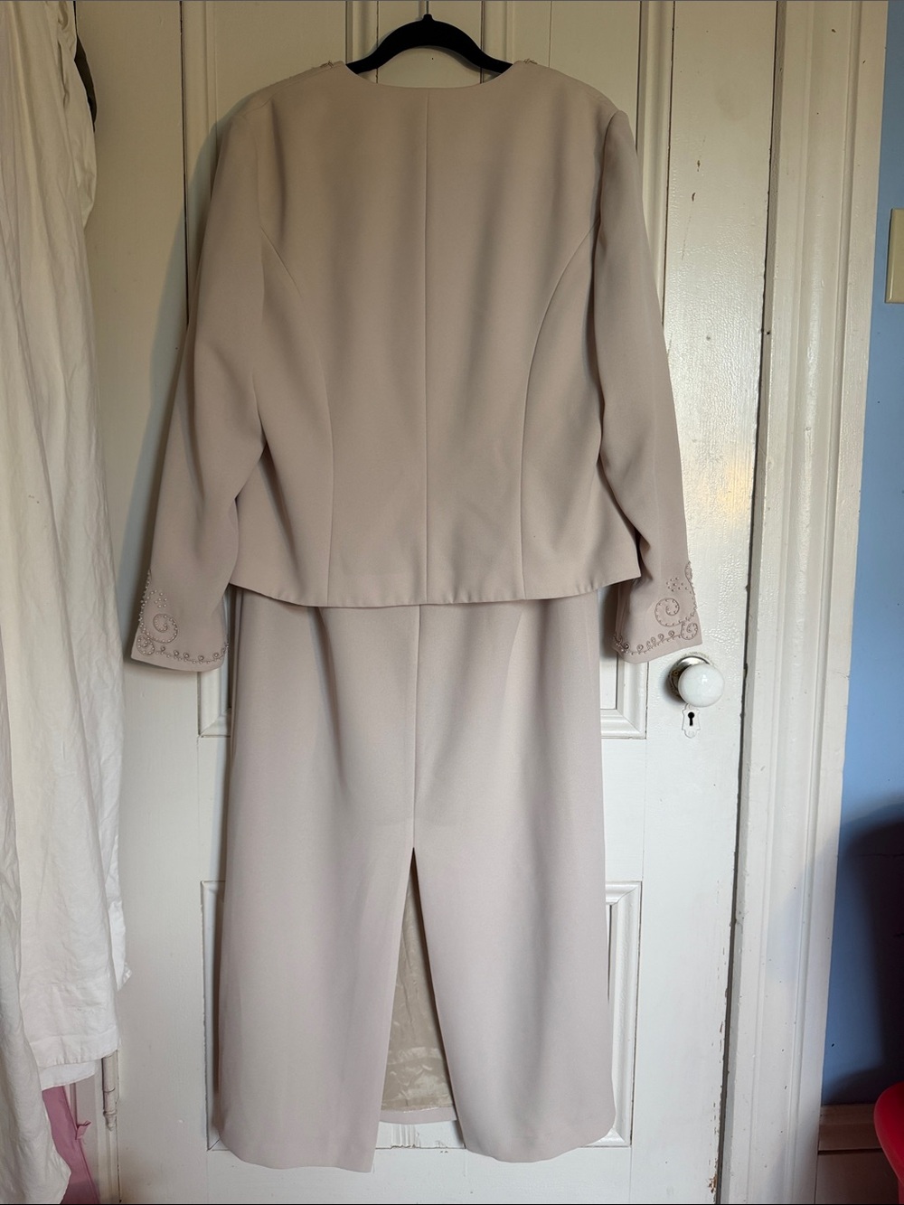 Talbots Cream Dress with Matching Jacket - Picture 3 of 8